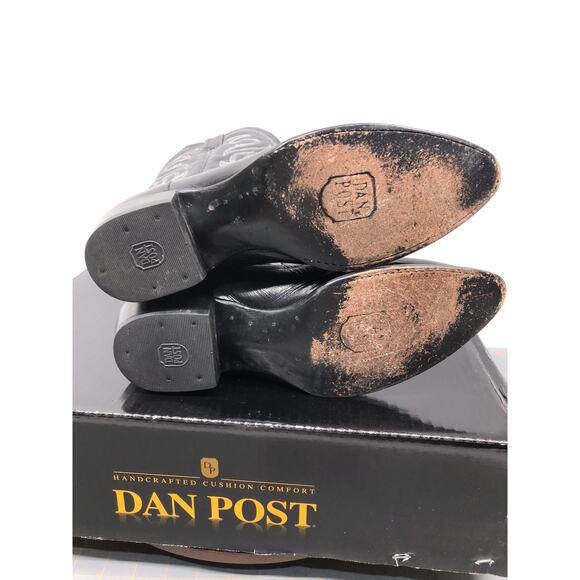 Dan Post DP110J Black Leather Mignon Corona Cowboy Boots Men\'s Size 10.5 D W/Box main image 8
